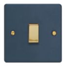 Varilight  10A 1-Gang 2-Way Light Switch  Midnight Blue with Colour-Matched Inserts