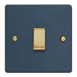 Varilight  10A 1-Gang 2-Way Light Switch  Midnight Blue with Colour-Matched Inserts