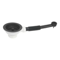 Flomasta Sink Strainer Matt Black 90mm