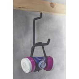 Smith & Locke Heavy Duty Screw-In Anti-Slip Square Storage Hook Black 190 x 158mm