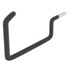 Smith & Locke Heavy Duty Screw-In Anti-Slip Square Storage Hook Black 190 x 158mm