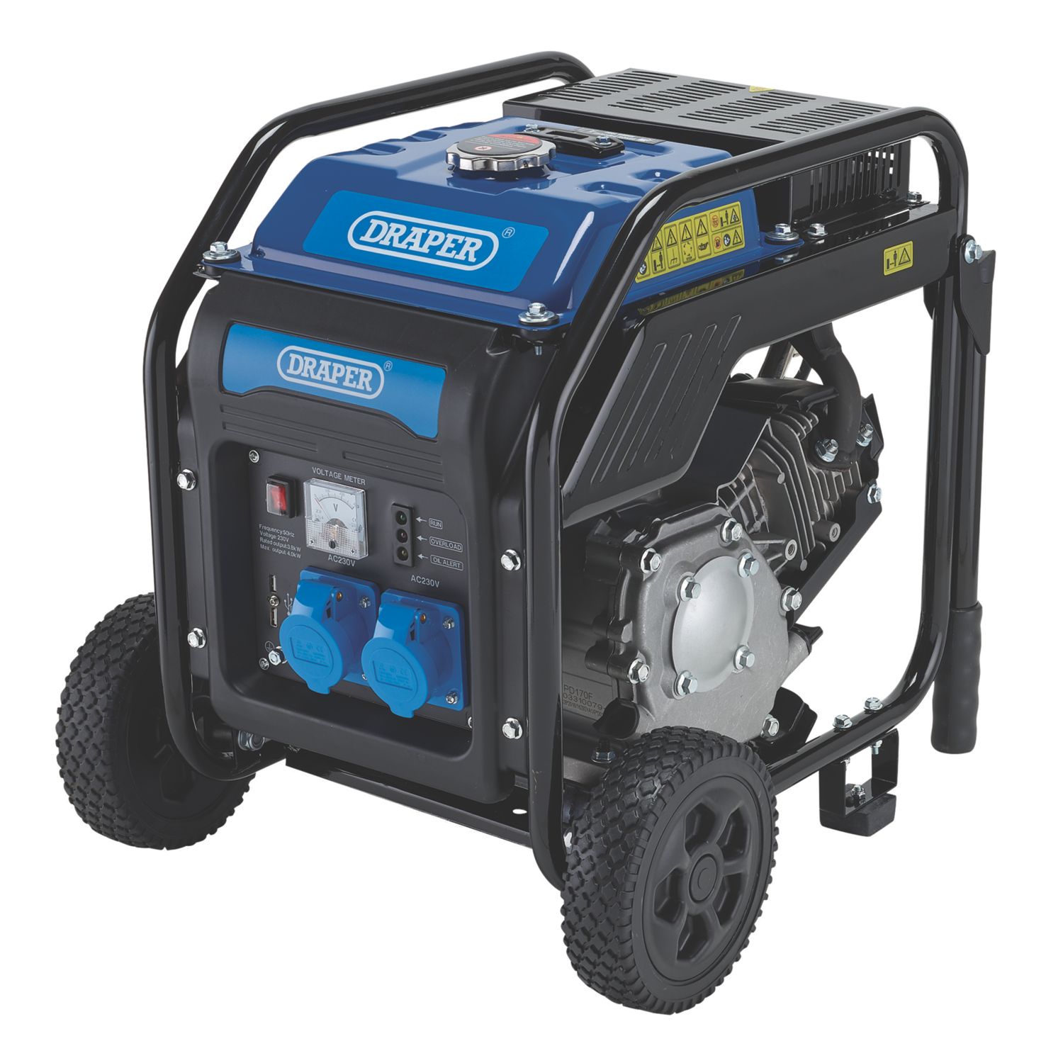 Draper 98683 4000W Inverter Generator With Wheels 230V/12V (199CN)