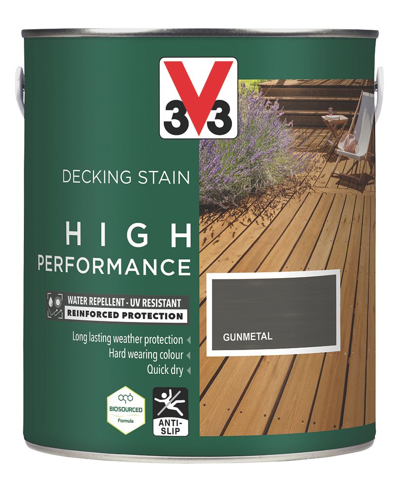 Image of V33 High Performance Decking Stain Gunmetal 2.5Ltr