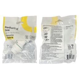 Flomasta  Plastic Push-Fit Reducing Tee 22mm x 15mm x 15mm