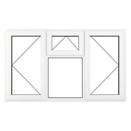 Crystal  Top, Left & Right-Hand Opening Clear Triple-Glazed Casement White uPVC Window 1770mm x 1115mm