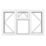 Crystal  Top, Left & Right-Hand Opening Clear Triple-Glazed Casement White uPVC Window 1770mm x 1115mm