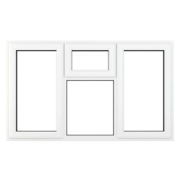 Crystal  Top, Left & Right-Hand Opening Clear Triple-Glazed Casement White uPVC Window 1770mm x 1115mm
