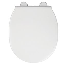 Croydex Bolsena Soft-Close with Quick-Release Toilet Seat Thermoset Plastic White