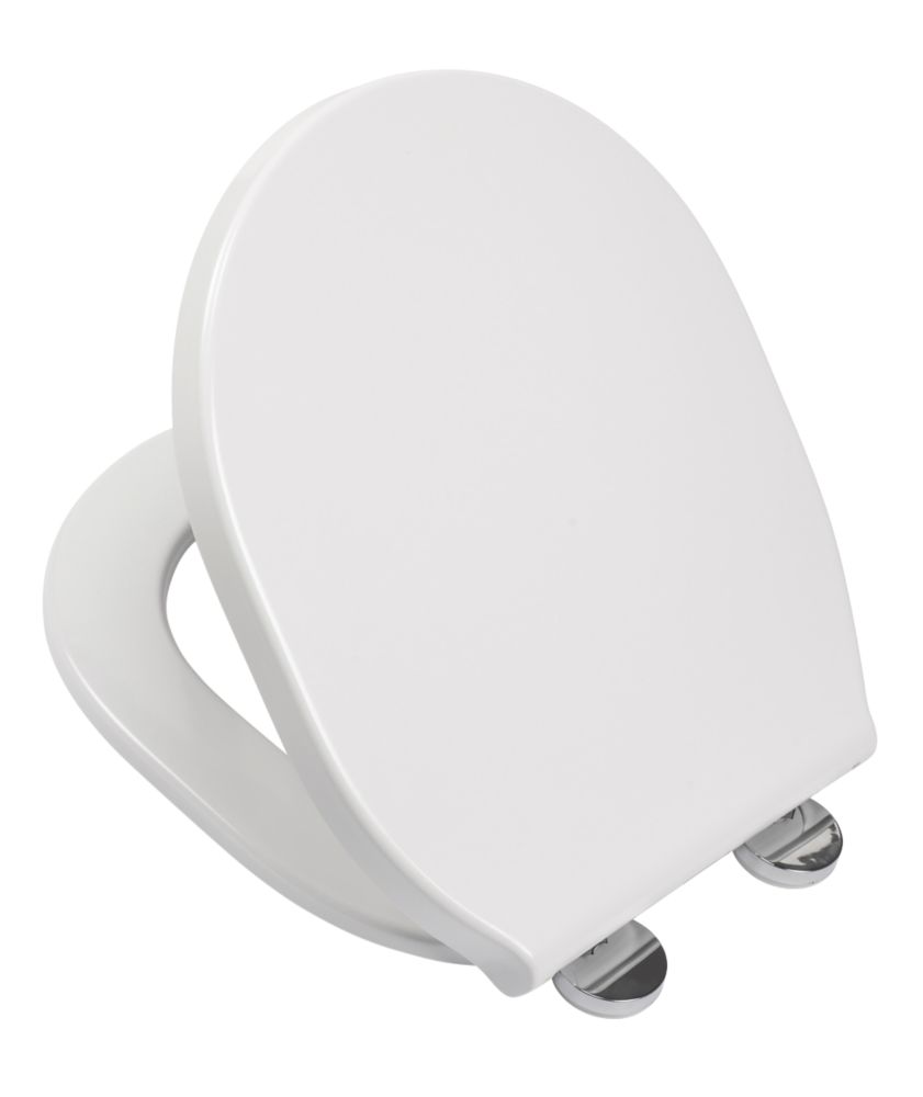 Croydex Bolsena Soft-Close with Quick-Release Toilet Seat Thermoset Plastic White