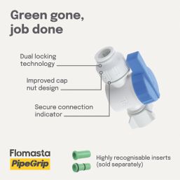 Flomasta Straight Service Tap Valve 15mm x 1/2"