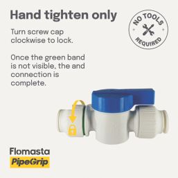 Flomasta Straight Service Tap Valve 15mm x 1/2"