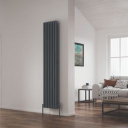 Reina 1800mm x 290mm 2535BTU Anthracite Vertical 2 Column Radiator