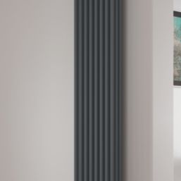 Reina 1800mm x 290mm 2535BTU Anthracite Vertical 2 Column Radiator