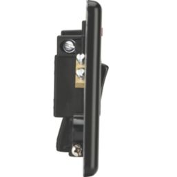 Knightsbridge  13A Switched Fused Spur & Flex Outlet with Neon Matt Black with Black Inserts