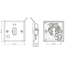 Knightsbridge  13A Switched Fused Spur & Flex Outlet with Neon Matt Black with Black Inserts