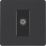 British General Evolve 1-Gang Coaxial TV / FM Socket Matt Black with Black Inserts