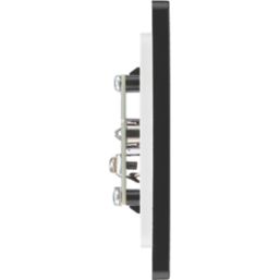 British General Evolve 1-Gang Coaxial TV / FM Socket Matt Black with Black Inserts