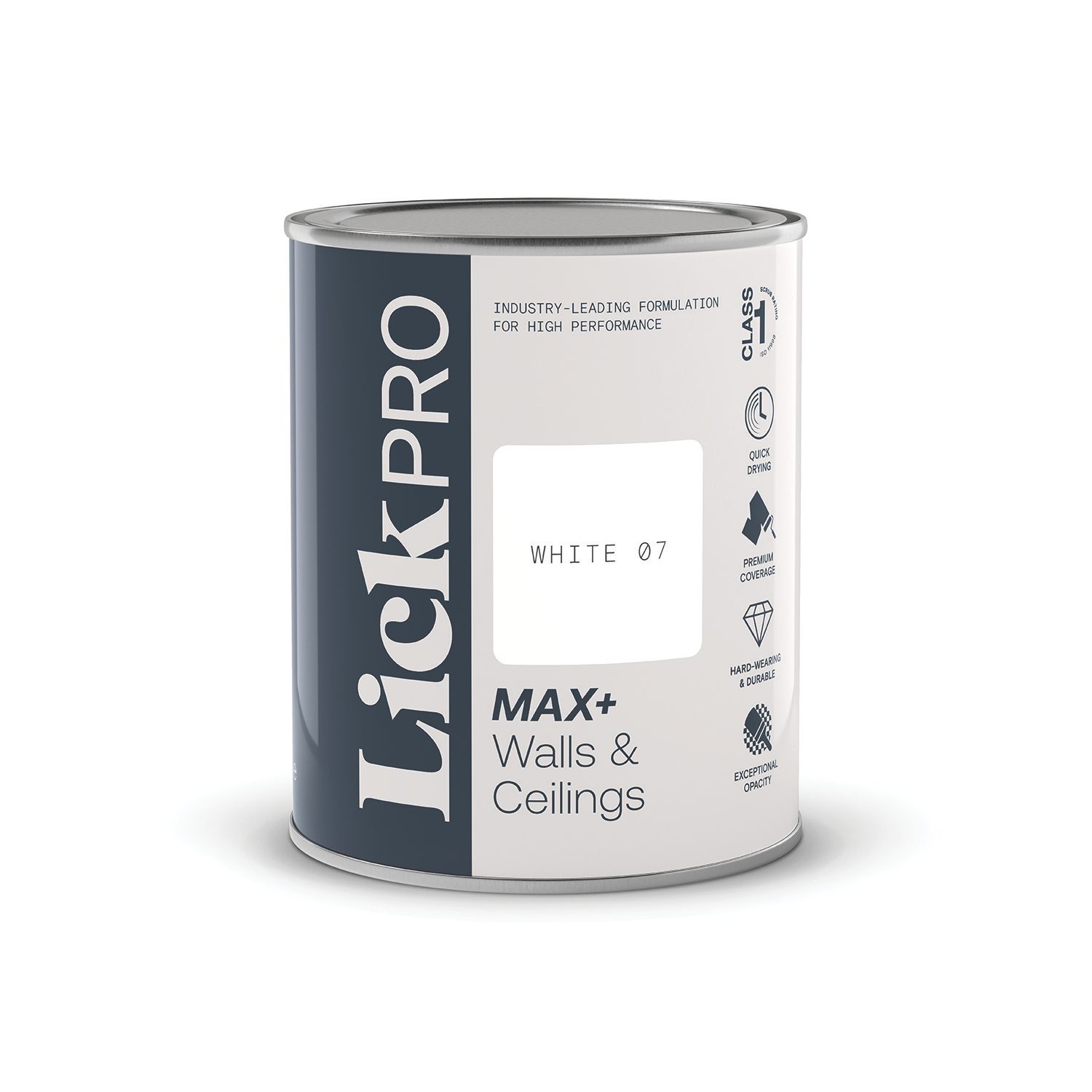 LickPro Max+ 1Ltr White 07 Matt Emulsion Paint (199TM)