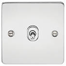 Knightsbridge FP12TOGPC 10AX 1-Gang Intermediate Switch Polished Chrome with Colour-Matched Inserts