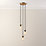 Quay Design Cable Set 3-Light Pendant Antique Brass