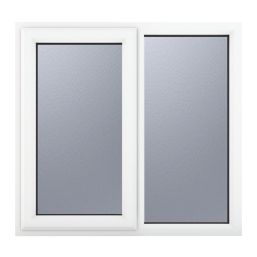 Crystal  Left-Hand Opening Obscure Double-Glazed Casement White uPVC Window 1190mm x 1040mm