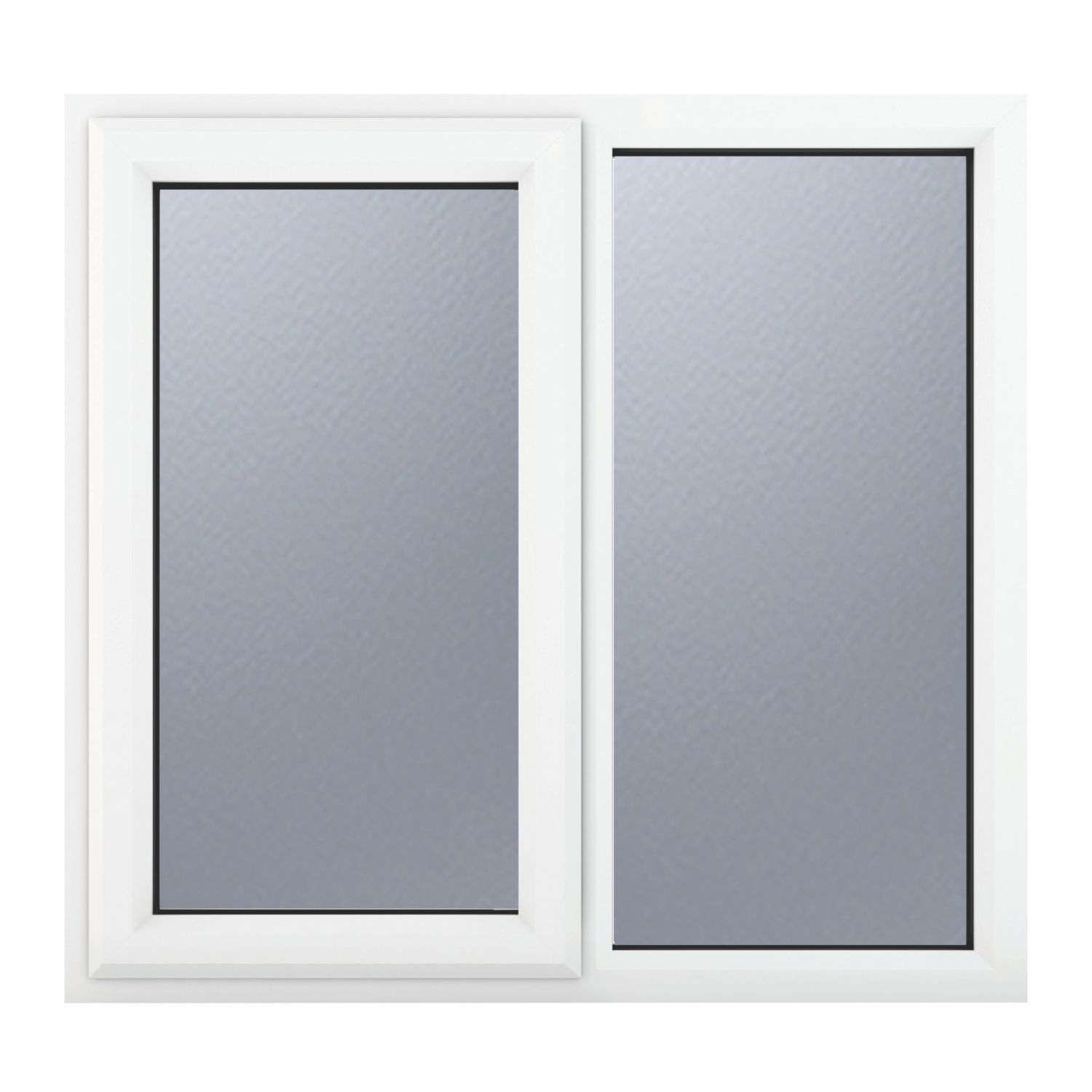 Crystal Left-Hand Opening Obscure Double-Glazed Casement White uPVC Window 1190mm x 1040mm (199VH)