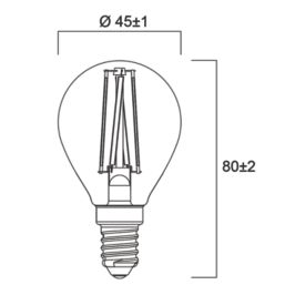 Sylvania TOLEDO RETRO E27 Mini Globe LED Light Bulb 470lm 4.5W