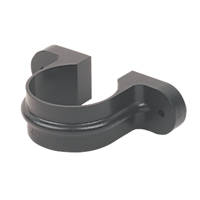 FloPlast Cast Iron Effect Downpipe Round Pipe Clip Black 68mm 10 Pack