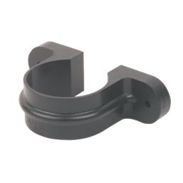 FloPlast Cast Iron Effect Round Pipe Clips Black 68mm 10 Pack