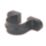 FloPlast Cast Iron Effect Round Pipe Clips Black 68mm 10 Pack