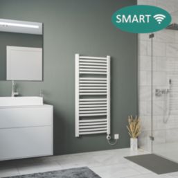 Ximax 1215mm x 580mm 2048BTU White Curved Electric Towel Radiator