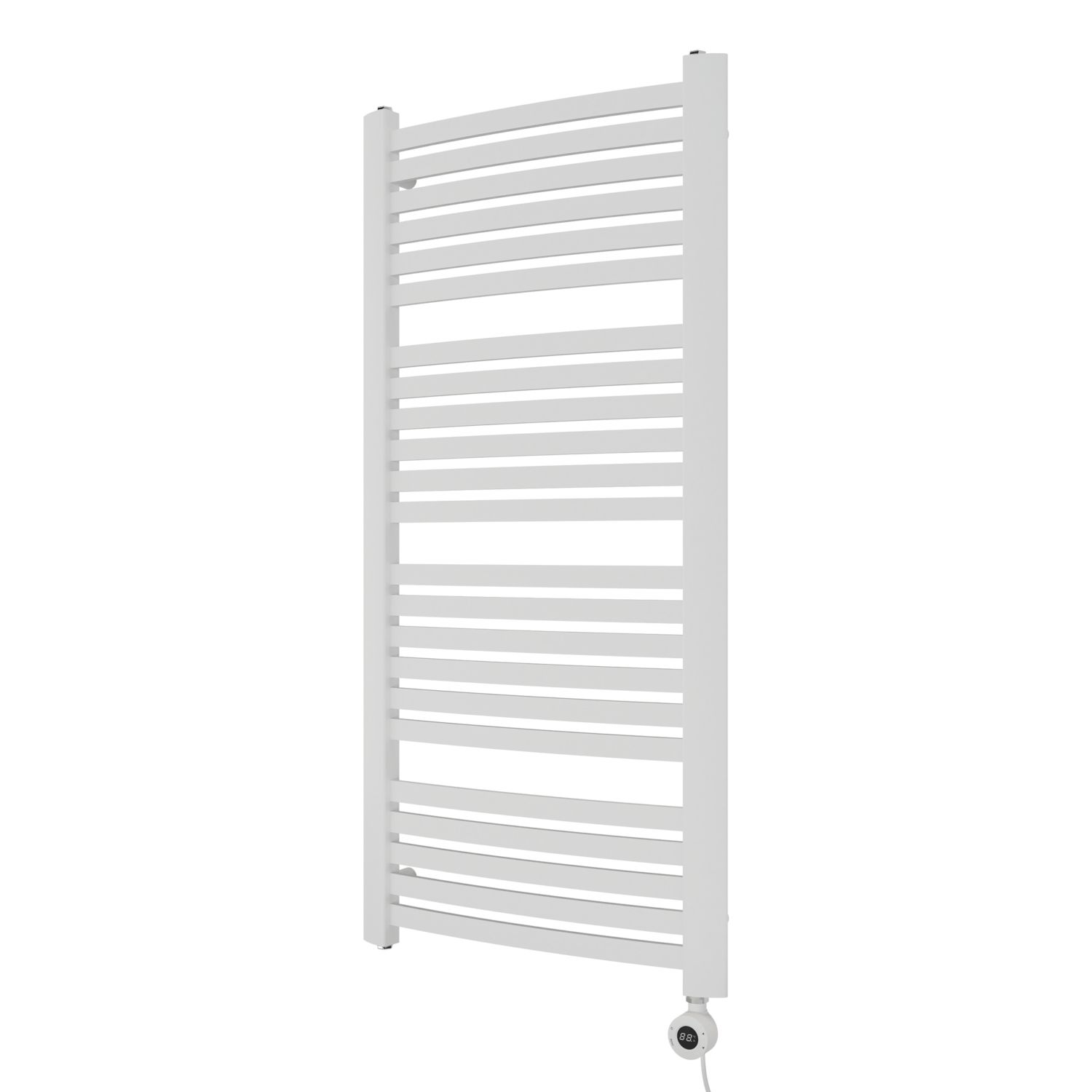 Ximax 1215mm x 580mm 2048BTU White Curved Electric Towel Radiator (200AC)