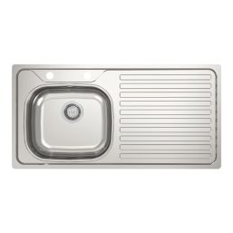 Utility 1 Bowl RH Polished Stainless Steel Sink 1000mm x 500mm