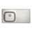 Utility 1 Bowl RH Polished Stainless Steel Sink 1000mm x 500mm