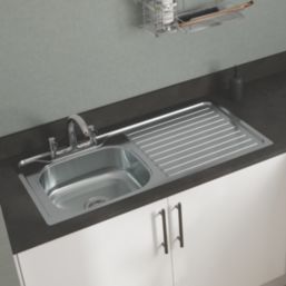 Utility 1 Bowl RH Polished Stainless Steel Sink 1000mm x 500mm