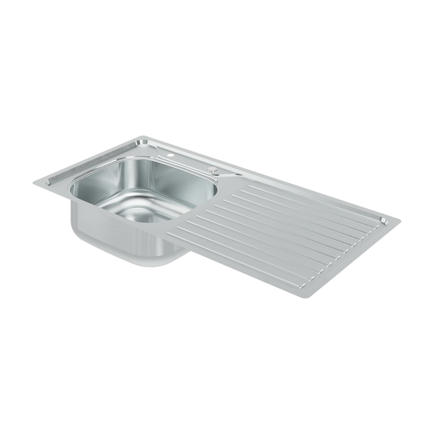 Utility 1 Bowl RH Polished Stainless Steel Sink 1000mm x 500mm (200AH)