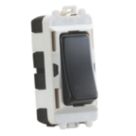 Knightsbridge  20AX 2-Way Grid Retractive Switch Module 'Press' Matt Black