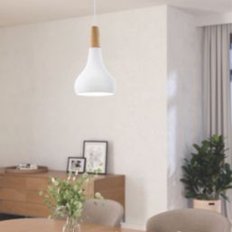 Eglo Sabinar Small Shade Pendant Light White