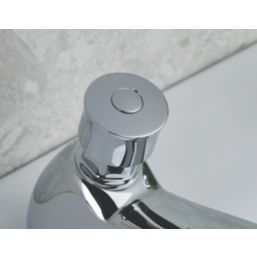 Bristan Timed Flow Chrome-Plated 104mm Push Button Mono Basin Pillar Tap