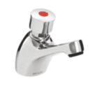 Bristan Timed Flow Chrome-Plated 104mm Push Button Mono Basin Pillar Tap
