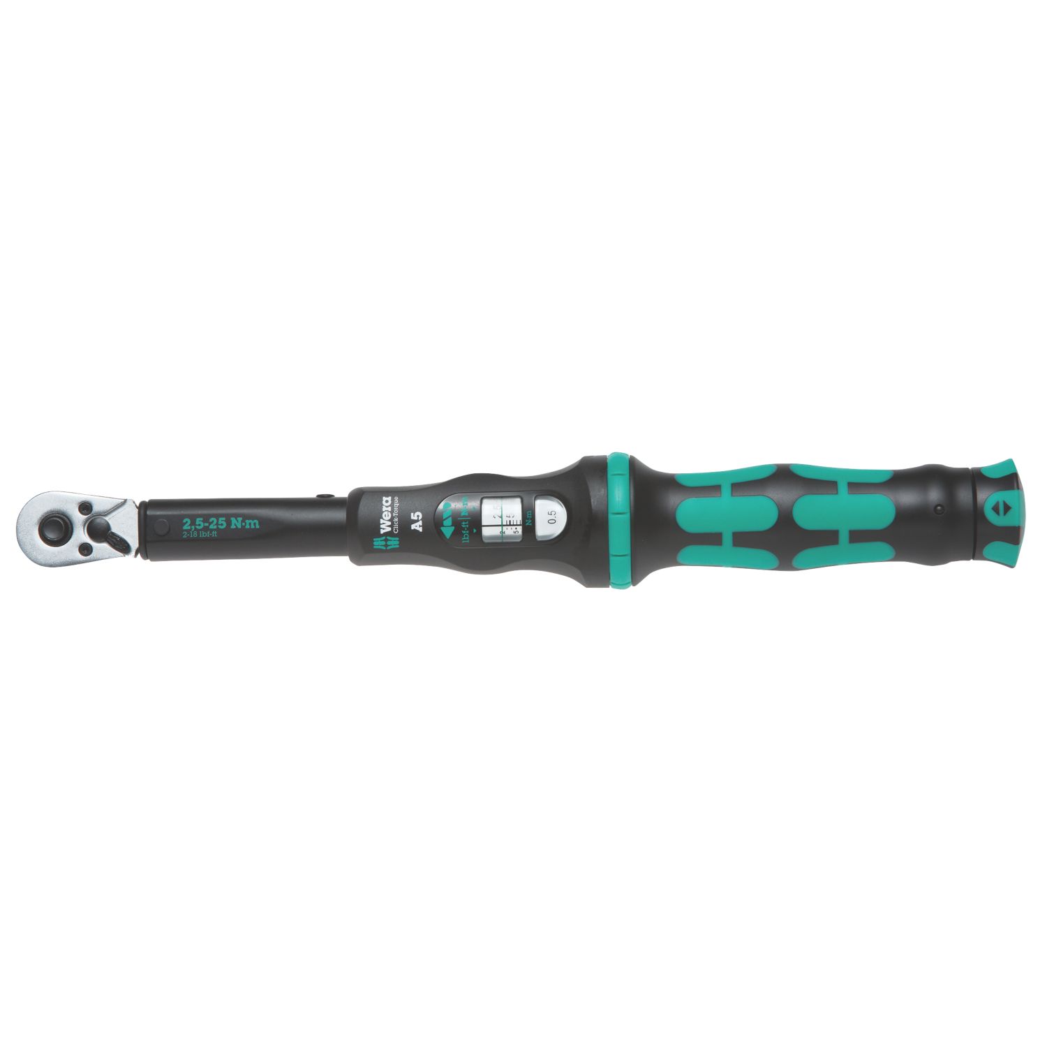 Wera Click-Torque A5 Adjustable Torque Wrench 1/4" x 12.8" (200HF)