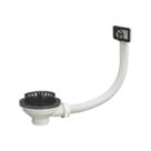 ETAL Sink Strainer Waste with Overflow Black 90mm