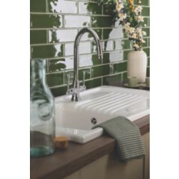 Streame by Abode Gatsby Swan Neck Dual Lever Mono Mixer Chrome