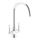 Streame by Abode Gatsby Swan Neck Dual Lever Mono Mixer Chrome