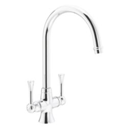Streame by Abode Gatsby Swan Neck Dual Lever Mono Mixer Chrome