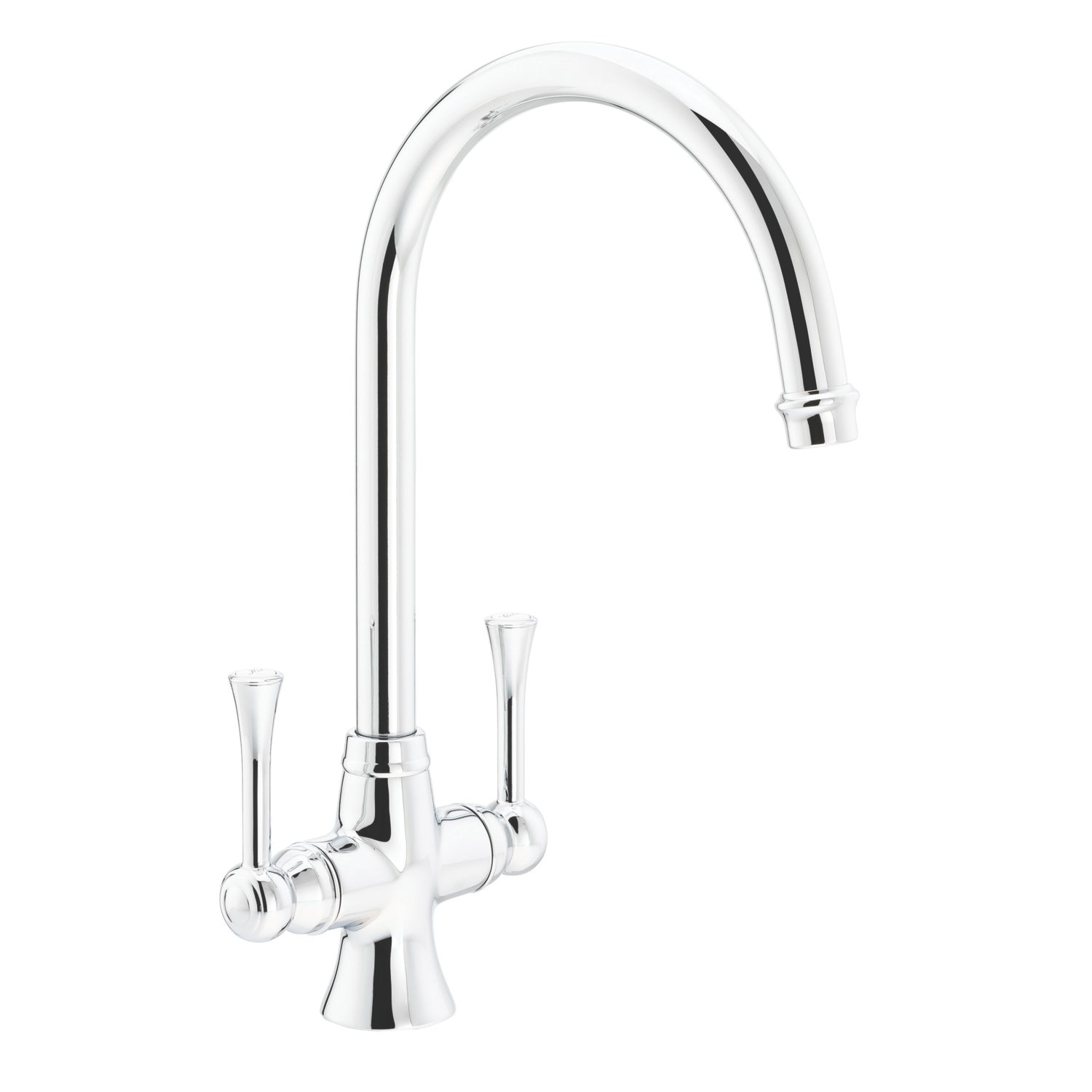Streame by Abode Gatsby Swan Neck Dual Lever Mono Mixer Chrome (200JM)
