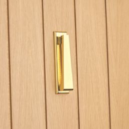 Hardware Solutions Door Knocker Contemporary Polished Brass 40mm x 165mm