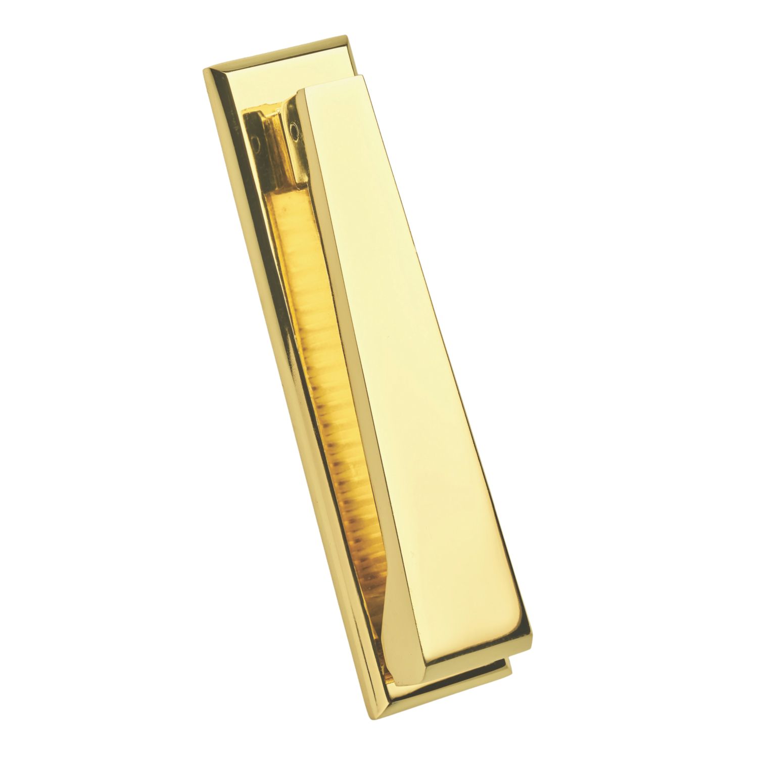 Hardware Solutions Door Knocker Contemporary Polished Brass 40mm x 165mm (200KK)