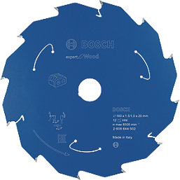 Bosch Expert Wood Circular Saw Blade 160mm x 20mm 12T