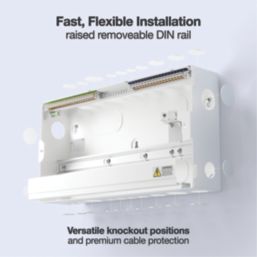 British General  19-Module 16-Way Part-Populated High Integrity Main Switch Consumer Unit with SPD